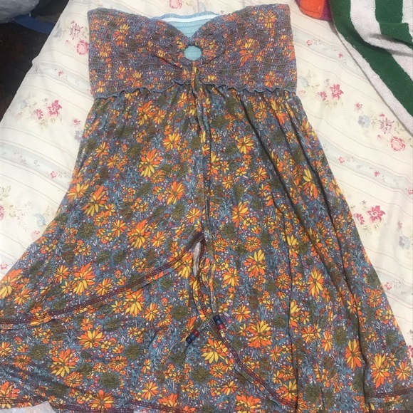 Free People Dresses & Skirts - LAST CHANCE Free people strapless floral dress Y2K